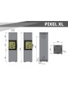 Poêle à bois PIXEL XL gris