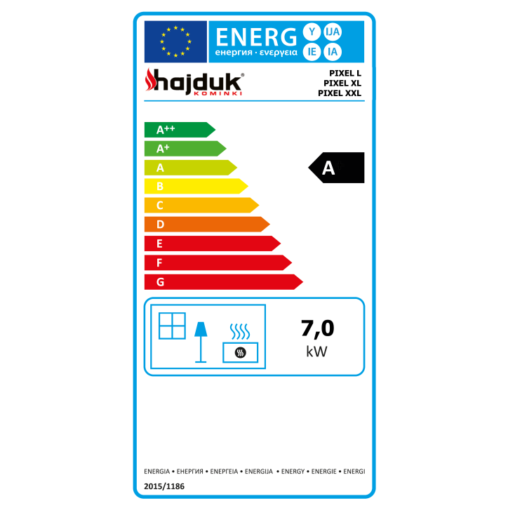Poêle à bois PIXEL XXL gris