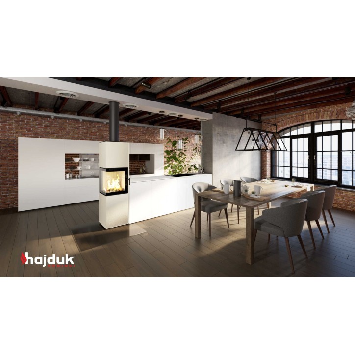 Poêle à bois PIXEL XXL blanc