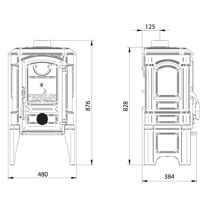 Poêle à bois Ferguss A HIGH - sans clapet