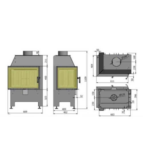 copy of Insert à bois Heatro 55
