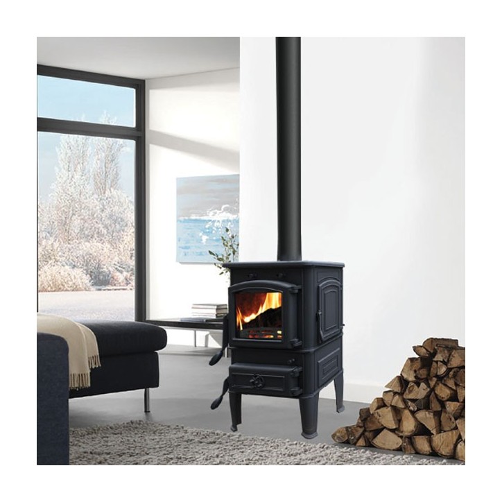 Poêle à bois L-SHORT straight-cook avec clapet