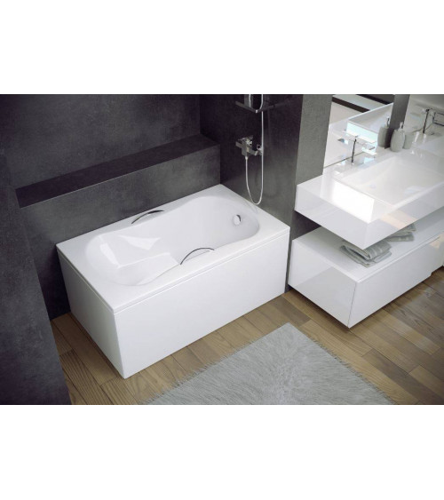 Bañera VANIA 120x70 cm, con asiento y faldón reversible