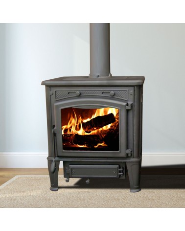 Poêle à bois L-ornament short avec clapet