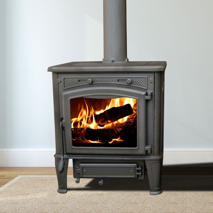 Poêle à bois L-ornament short avec clapet