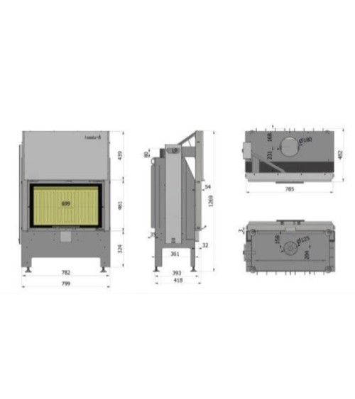 copy of Insert à bois Heatro 55