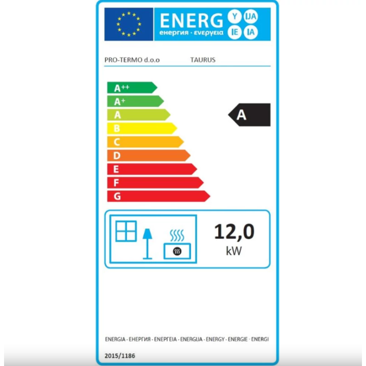 Poêle à bois + four TAURUS beige 52 cm