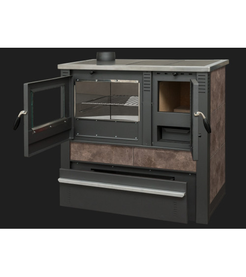 Fogão a lenha moca PANONIA + forno 90 cm