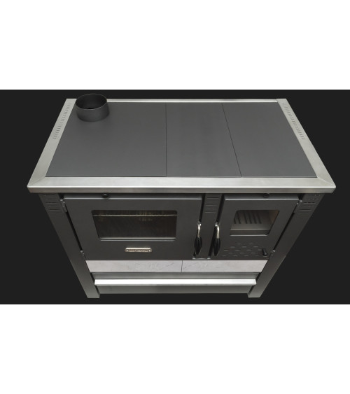 Cocina de leña PANONIA moka + horno 90 cm