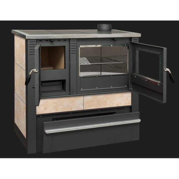 Cuisinière à bois + four PANONIA beige 90 cm Cuisinière à bois + four PANONIA beige 90 cm