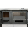 Cuisinière à bois + four PANONIA gris 90 cm