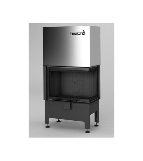 Bruciatore a legna angolare Heatro 55L/PH nero - 71 cm