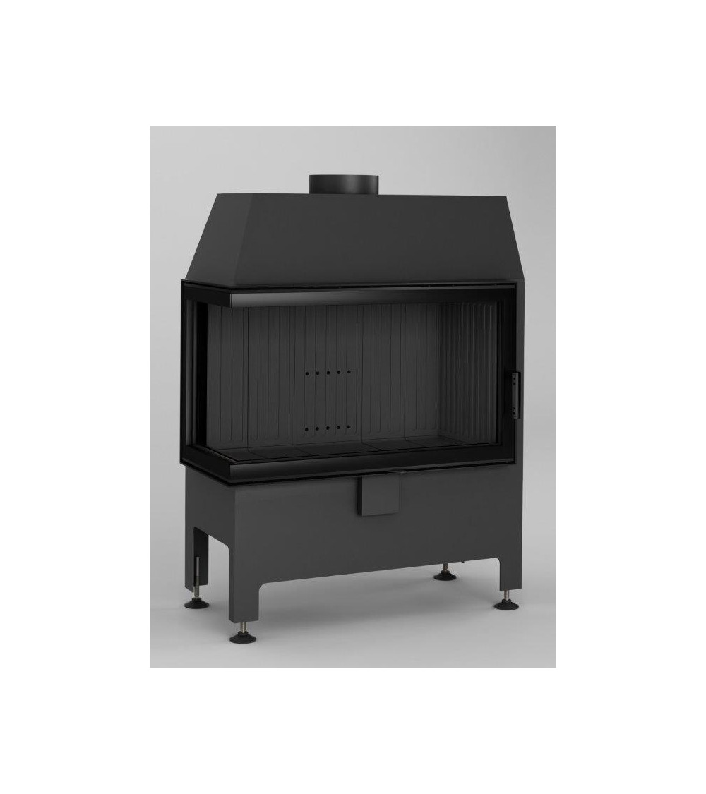 Insert à bois d'angle Heatro 69L/P noir- 80cm