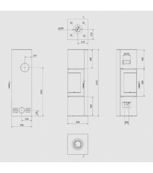 Poêle à bois Anais ILDNORD ODYN 8kW