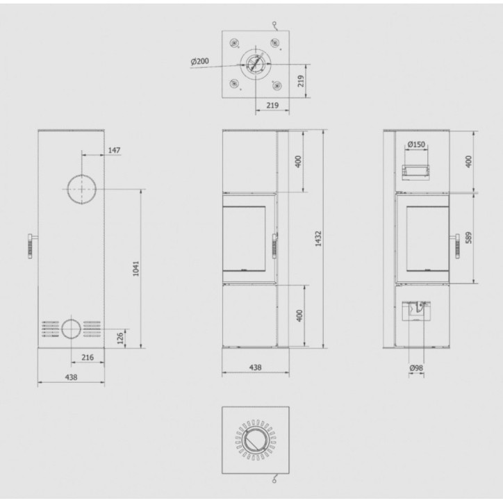 Poêle à bois Anais ILDNORD ODYN 8kW