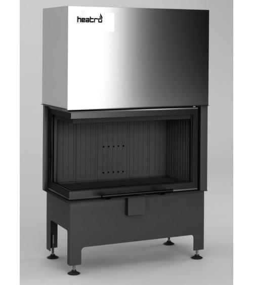 Estufa de leña de esquina Heatro 69L/PH negro- 85cm