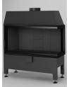 Fogão a lenha de canto Heatro 81L/P preto- 92cm