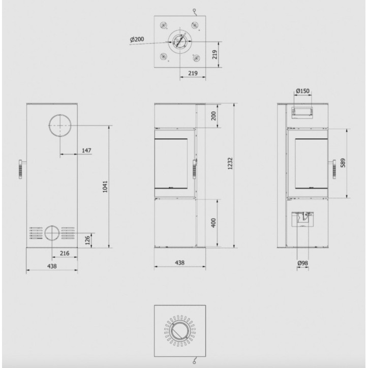Poêle à bois Léonard ILDNORD ODYN 8kW