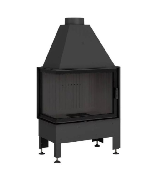 Bruciatore a legna angolare Volcano 2L/PT-S nero 73 cm