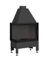 Fogão a lenha de canto Volcano 2L/PT-S preto 73 cm