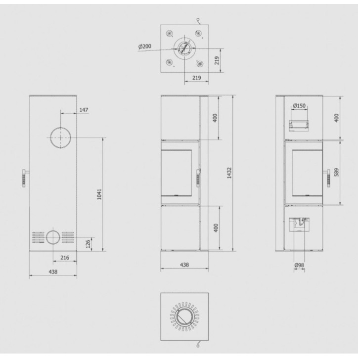 Poêle à bois Bérénice ILDNORD ODYN 8kW