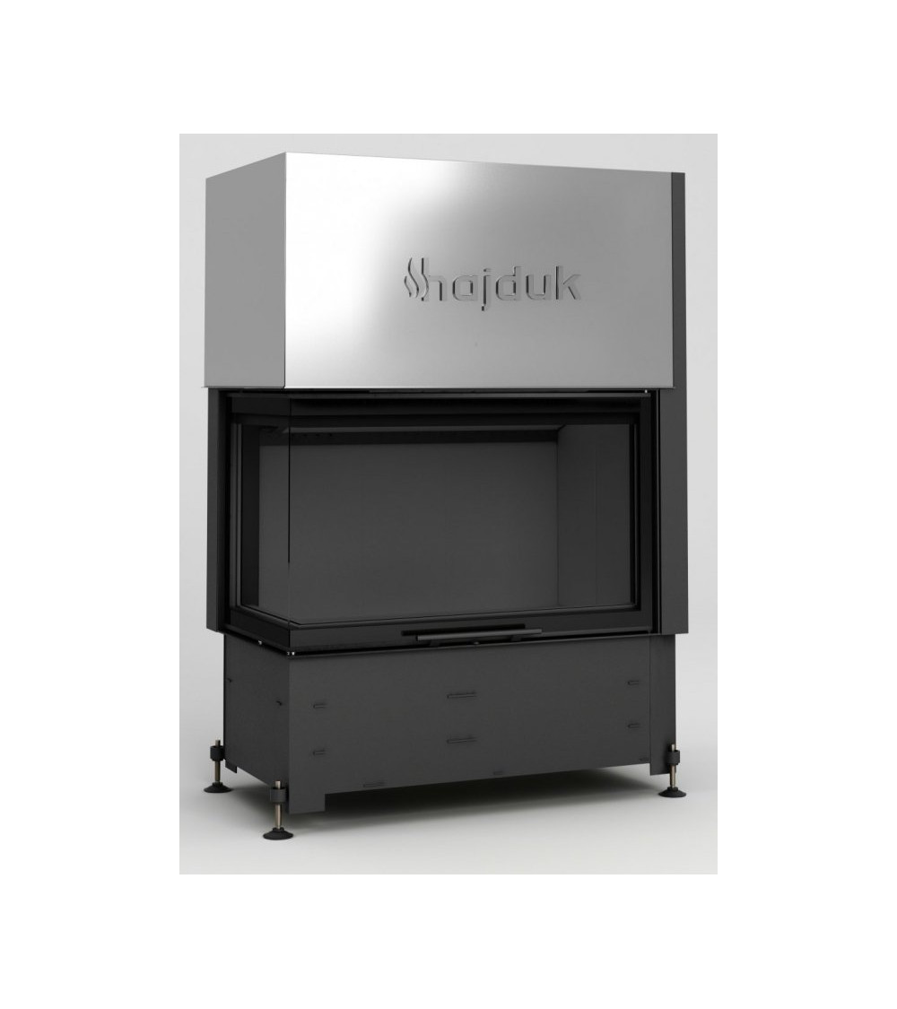 Insert à bois d'angle Volcano 2BL/PTh noir 93 cm
