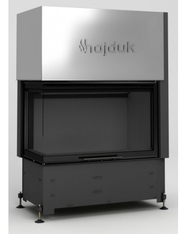 Fogão a lenha de canto Volcano 2BL/PTh preto 93 cm