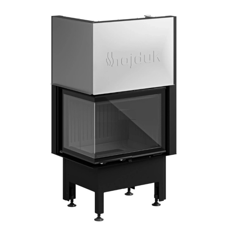 Bruciatore a legna angolare Smart 2L/PXTh nero 66 cm