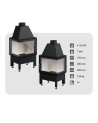 Insert à bois d'angle Smart 2L/PXT noir 57 cm