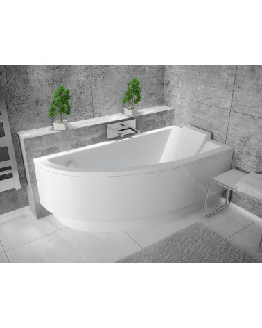 Eckbadewanne ORIEGO 140 cm rechts mit Schürze