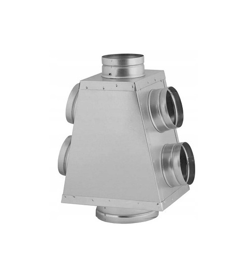 Kit de distribution air chaud pour cheminée - 5pièces, 100m2