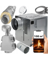 Kit de distribution air chaud pour cheminée - 5pièces, 100m2