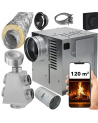 Kit de distribution air chaud pour cheminée - 5pièces, 120m2