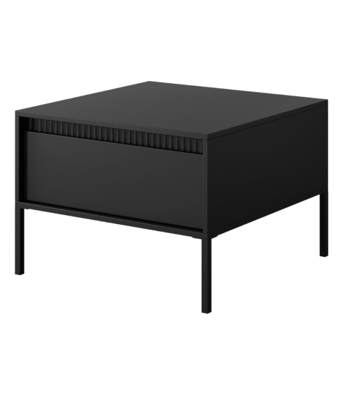 Mueble tv Odense roble claro, negro y cristal templado 154 cm