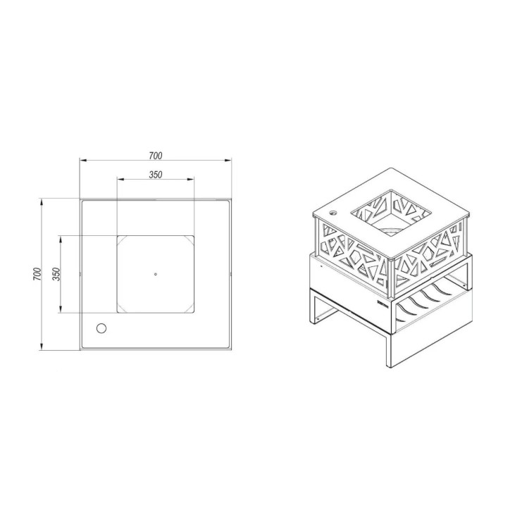 Foyer d'extérieur Cassiopée haut