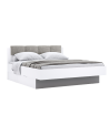 copy of Cama ASTO lacado branco e carvalho claro 160x200 cm