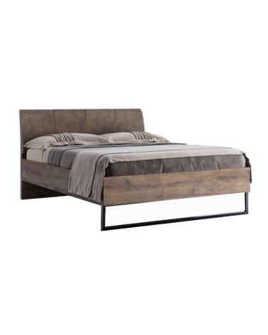copy of Cama ASTO lacado branco e carvalho claro 160x200 cm