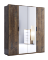 Dormitorio QUADRO – 1 cómoda, 2 mesitas de noche, 1 armario de 180x200 cm