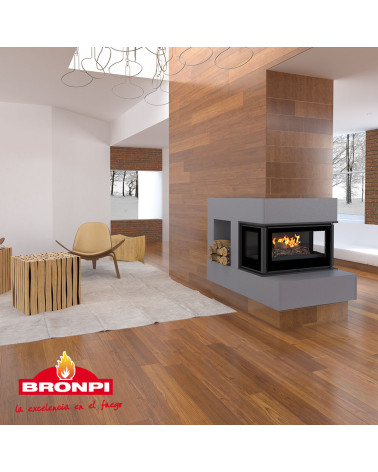Inserto para chimenea de leña PARIS 90-3C VISION