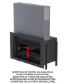 Inserto camino a legna PARIS 90V G - 15kw
