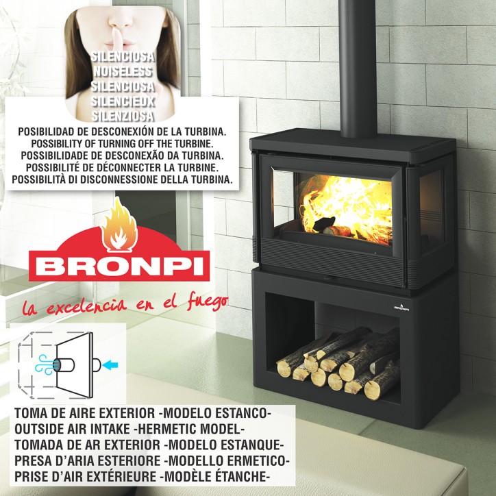 Estufa de leña VERSALLES - 13KW