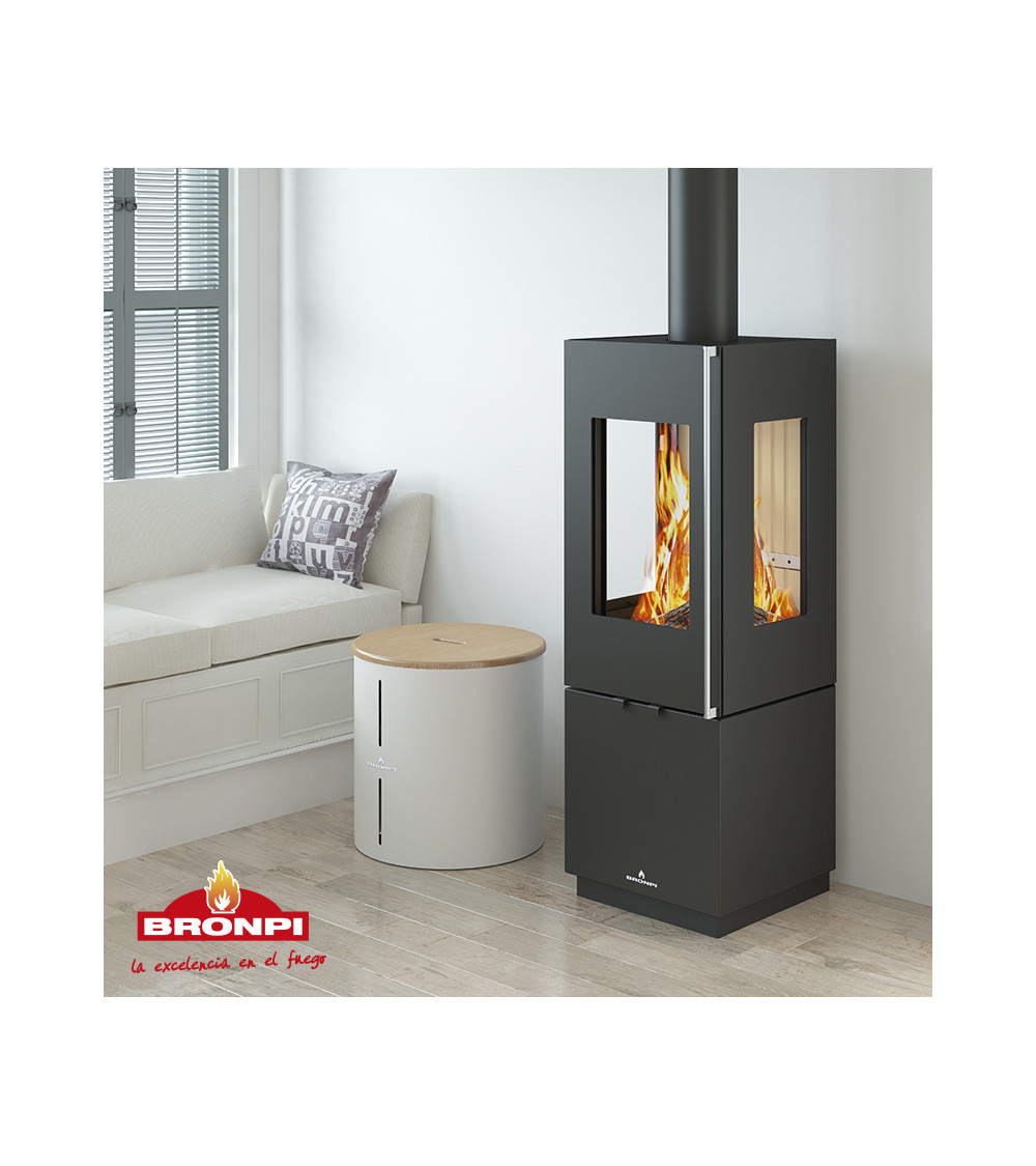 Poêle à bois en fonte côtés en verre 14 kW MARACAY fabrication européenne sur notre boutique en ligne