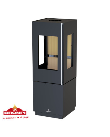 Poêle à bois BOMBAY-3C - 7kw