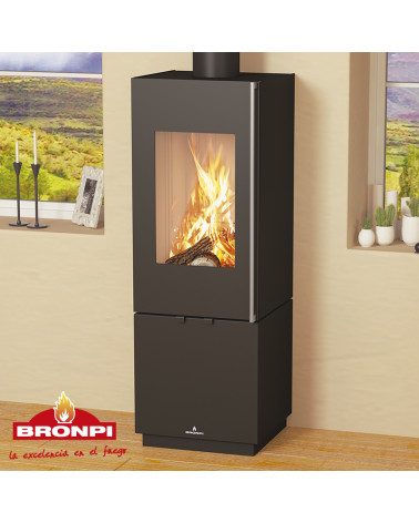 Gietijzeren houtkachel MARACAY 3-zijdig glas 14 kW