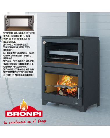 Poêle à bois en fonte côtés en verre 14 kW MARACAY fabrication européenne sur notre boutique en ligne