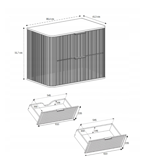 Mobile da bagno sottolavabo con colonna - Elégance
