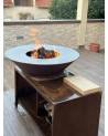 Barbecue FIESTA ISLAND rouille 75 cm