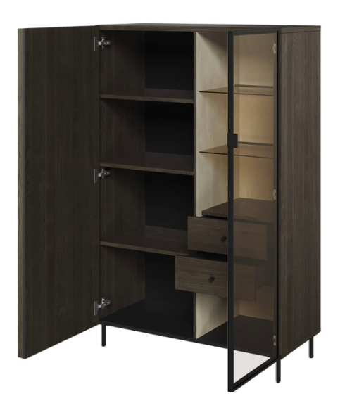 Vitrina Piémont con vidrio- 92 cm