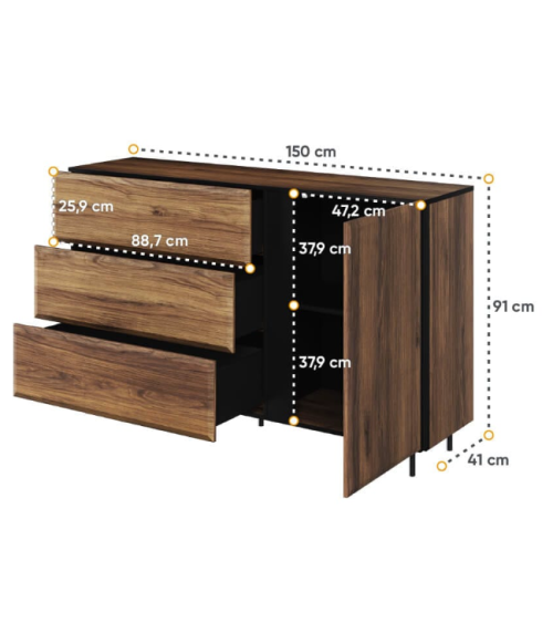 Cómoda Borga - 90 cm