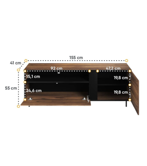 Meuble TV Borga - 155cm